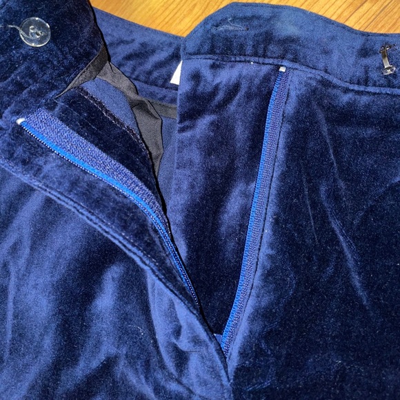 Armani Exchange blue velvet midi skirt - Picture 3 of 4